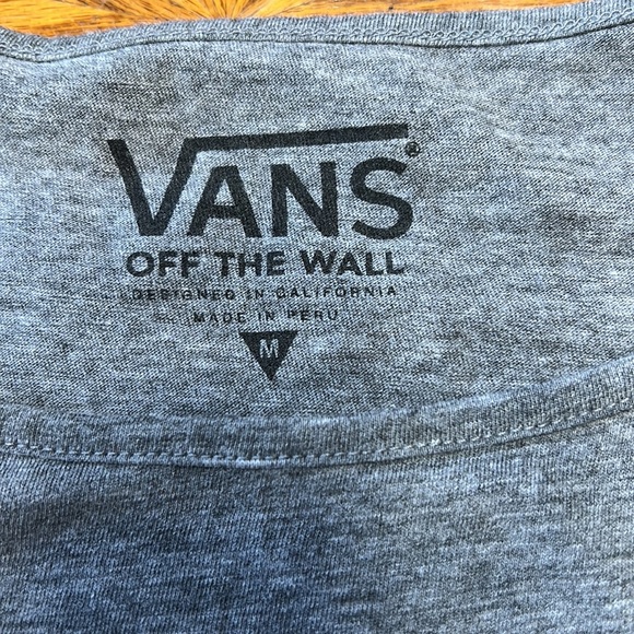Vans "Off the Wall" Cropped Tee - Size M - Gray - Good Used Condition - Picture 4 of 4